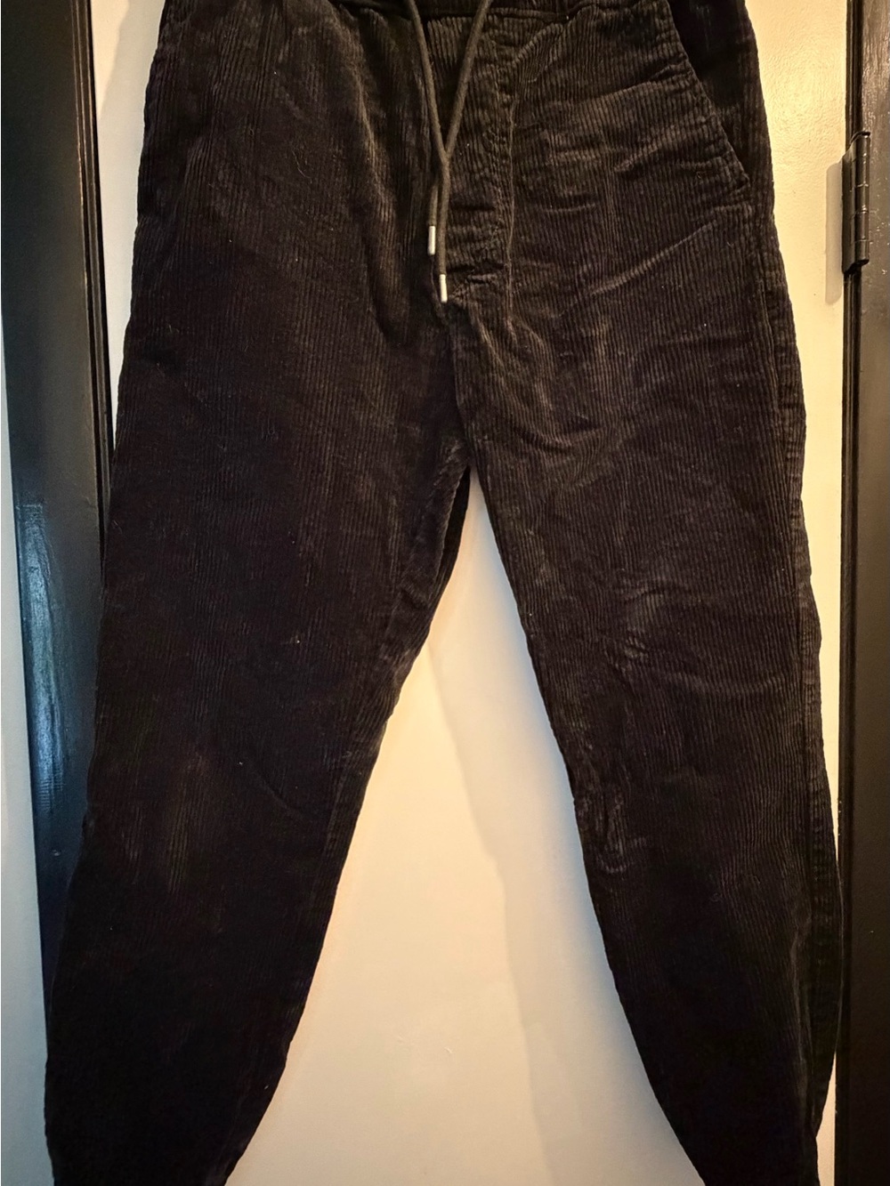 Women’s Black Corduroy Drawstring joggers
